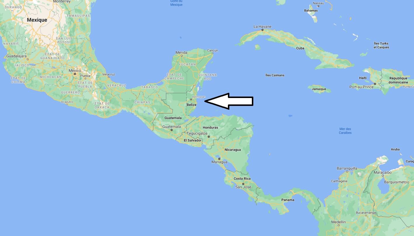 Où se situe Belize