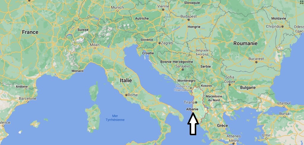 Où se trouve Albanie