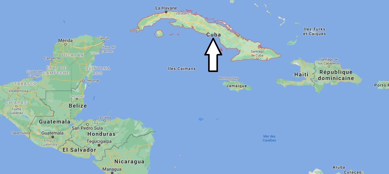 Où est situé Cuba