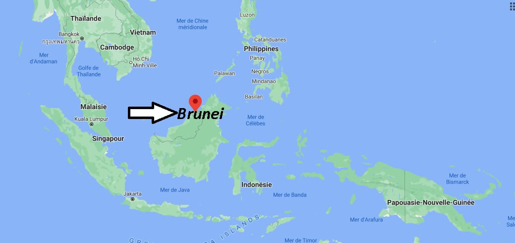 Où est situé le Brunei