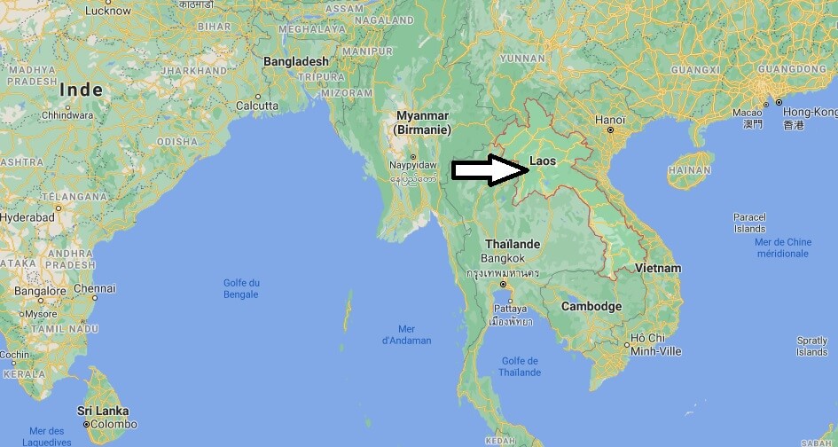 Où est situé le Laos