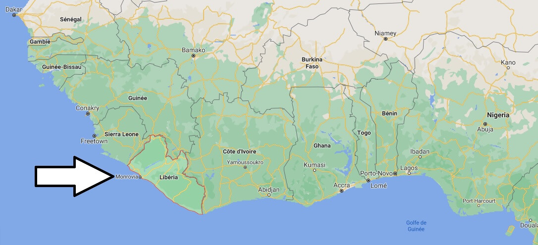 Où est situé le Libéria