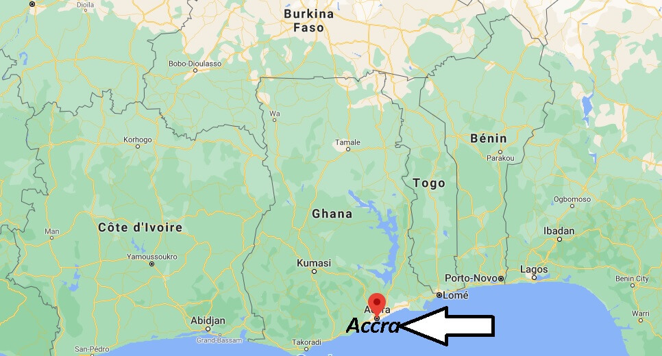 Où se situe Accra