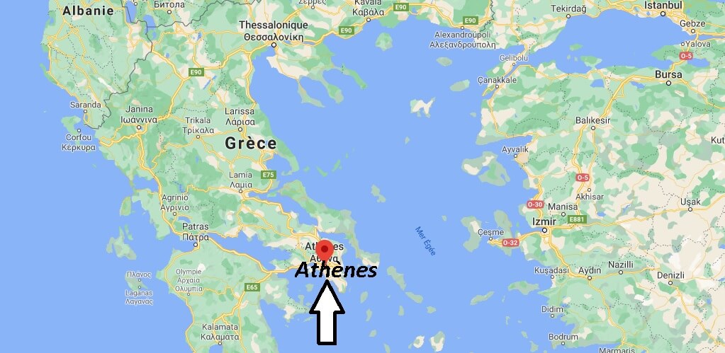 Où se situe Athènes