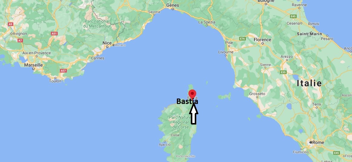 Où se situe Bastia (Code postal 2B033)