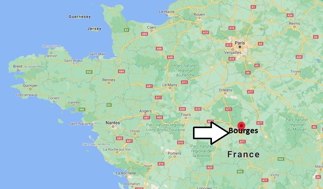Où se situe Bourges (Code postal 18000)