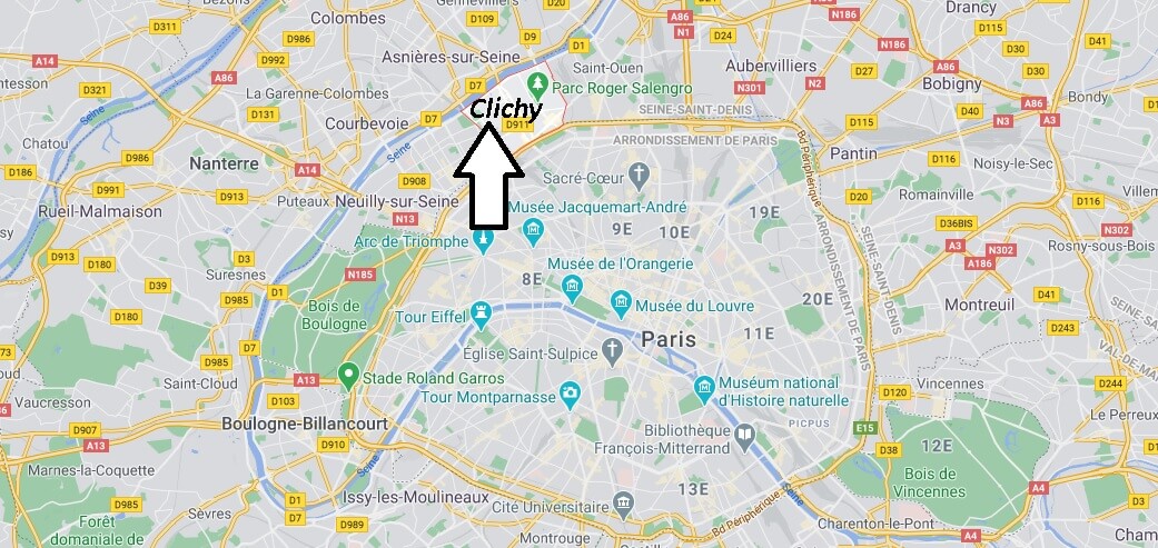 Où se situe Clichy (Code postal 92024)