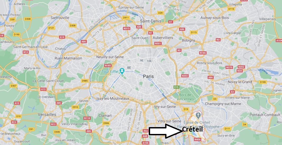 Où se situe Créteil (Code postal 94100)