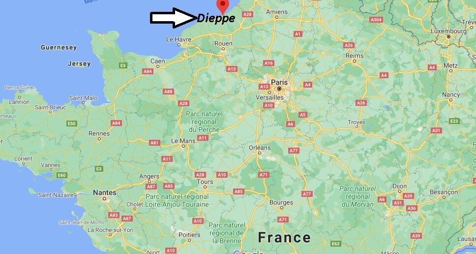 Où se situe Dieppe (Code postal 76200)