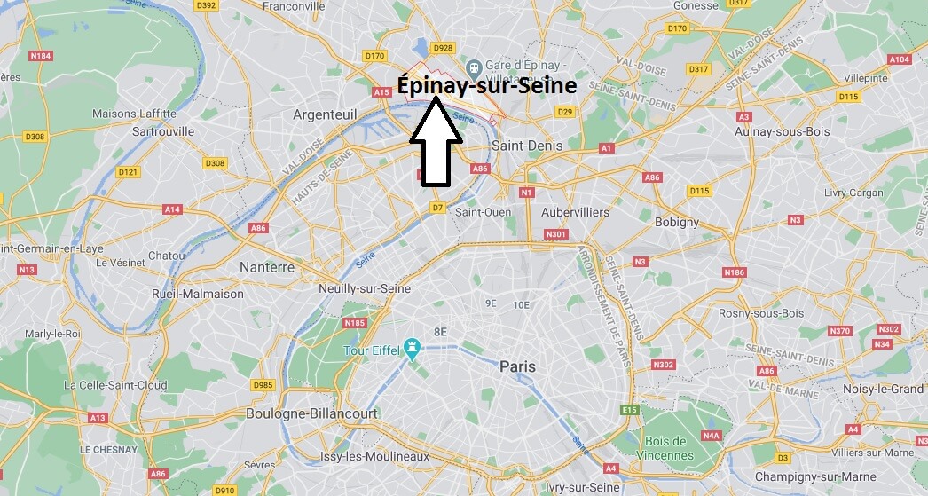 Où se situe Épinay-sur-Seine (Code postal 93380)