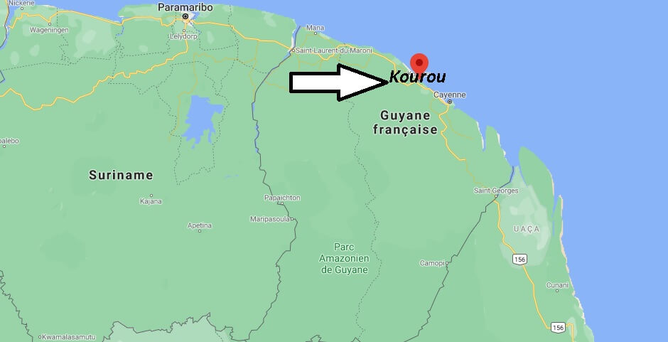 Où se situe Kourou (Code postal 97304)