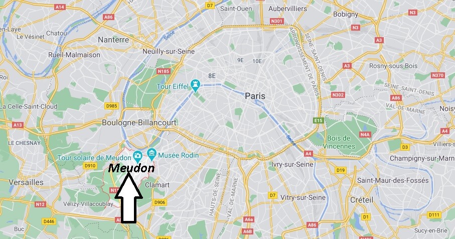 Où se situe Meudon (Code postal 92190)