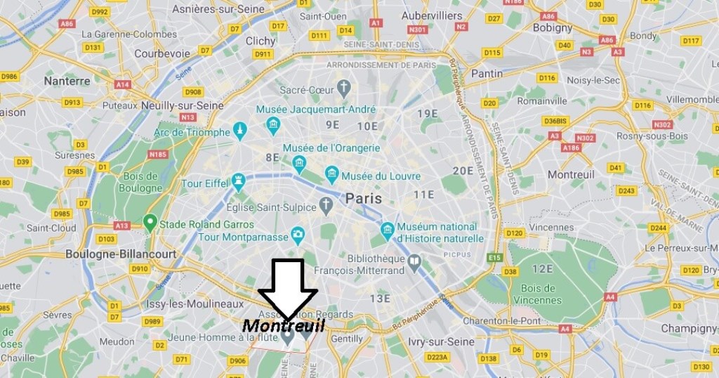 Où se situe Montreuil (Code postal 92049)