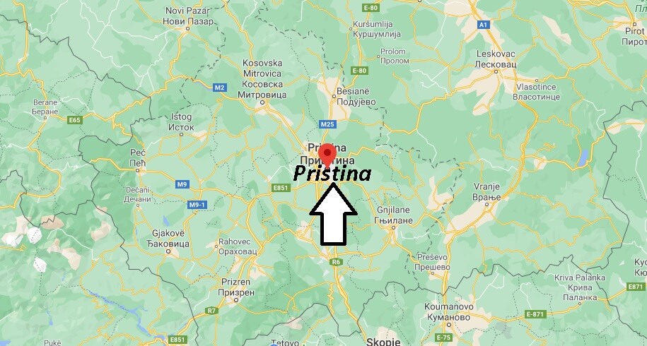 Où se situe Pristina