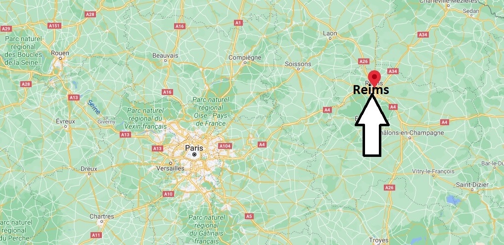 Où se situe Reims (Code postal 51454)