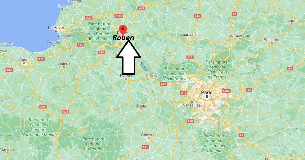 Où se situe Rouen (Code postal 76540)