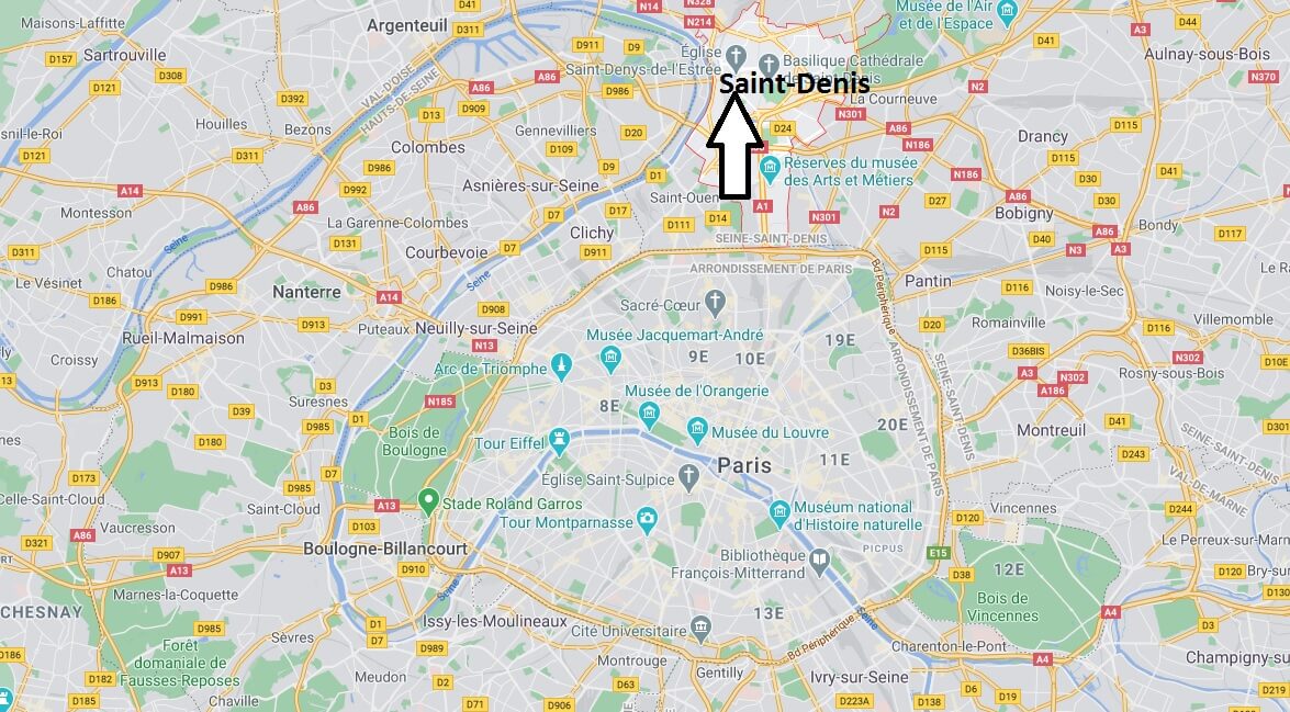 Où se situe Saint-Denis (Code postal 93066)