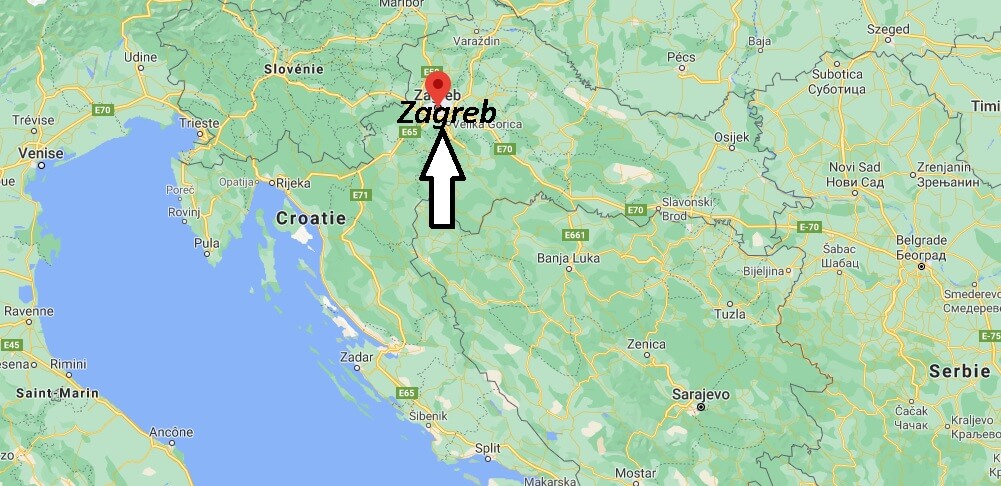 Où se situe Zagreb