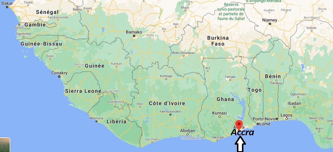 Où se trouve Accra