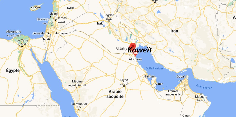 Où se trouve La ville de koweït
