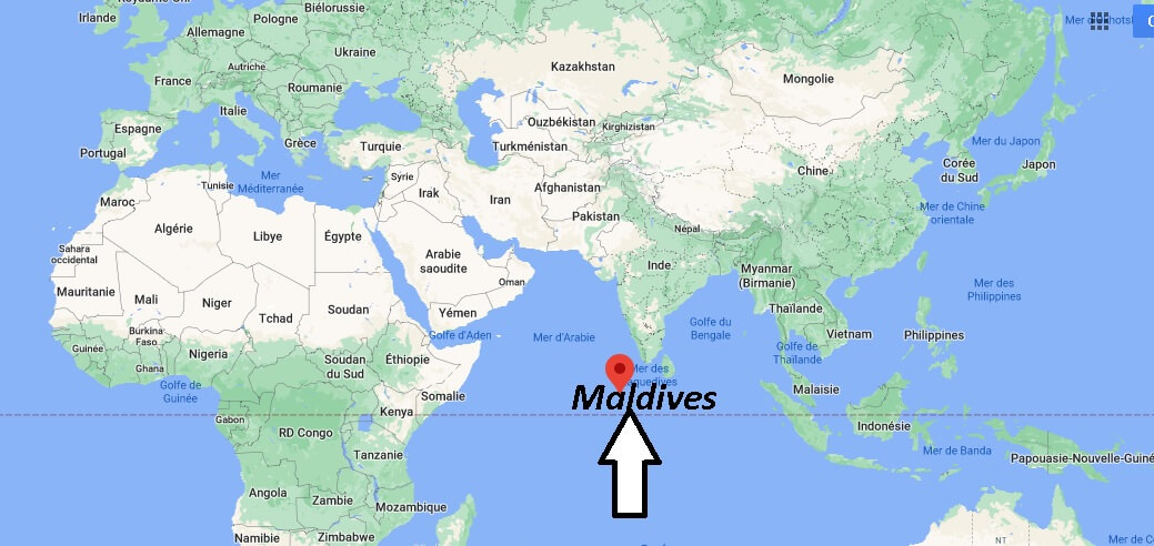 iles des maldives carte du monde