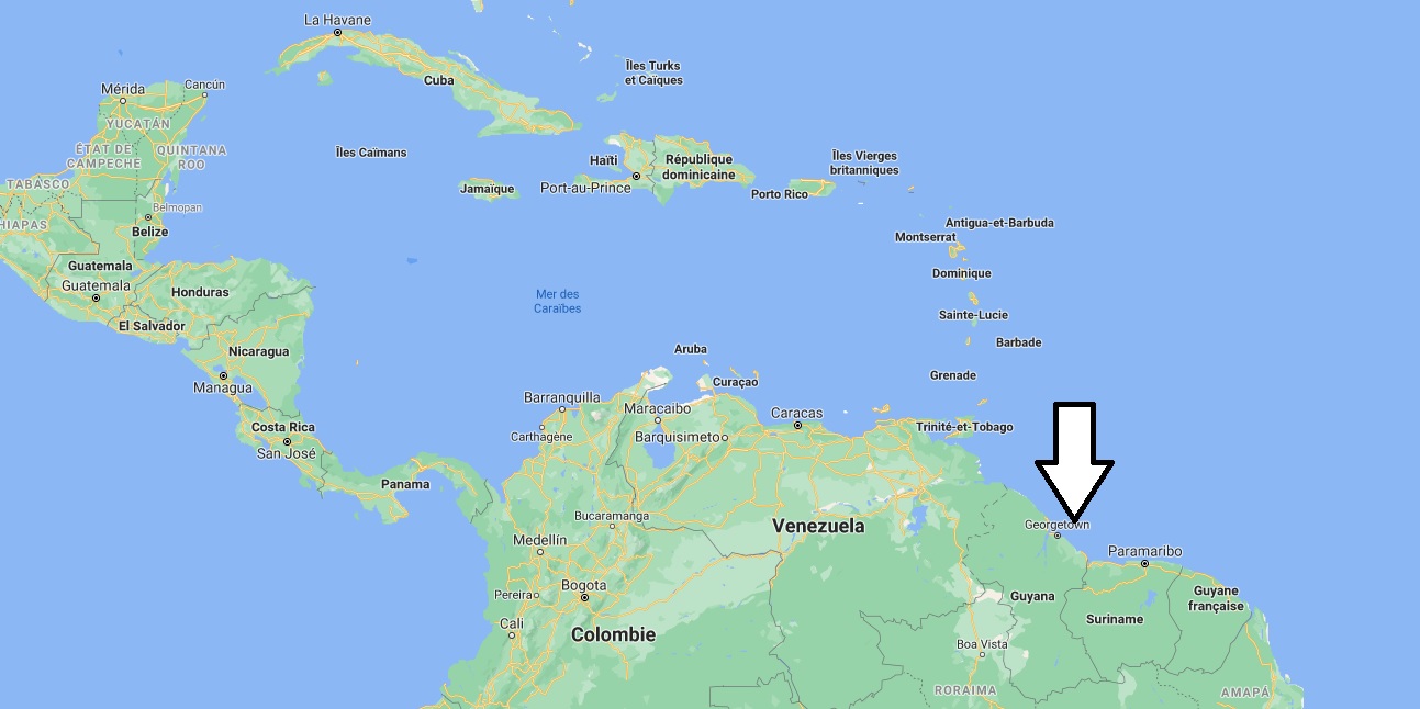 Où se trouve la Guyana