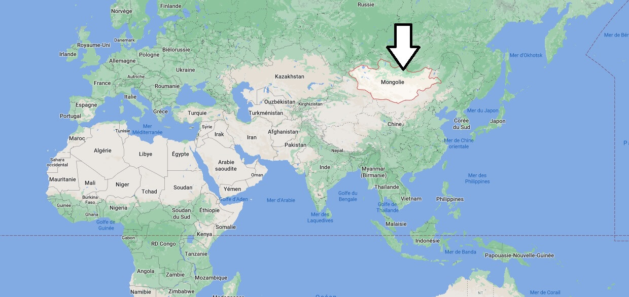 mongolie carte du monde