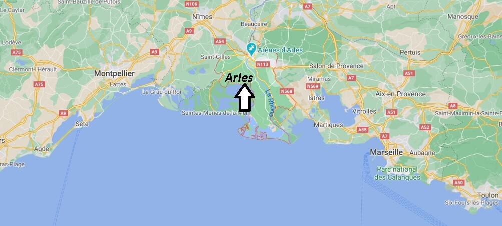 Où se situe Arles (Code postal 13004)