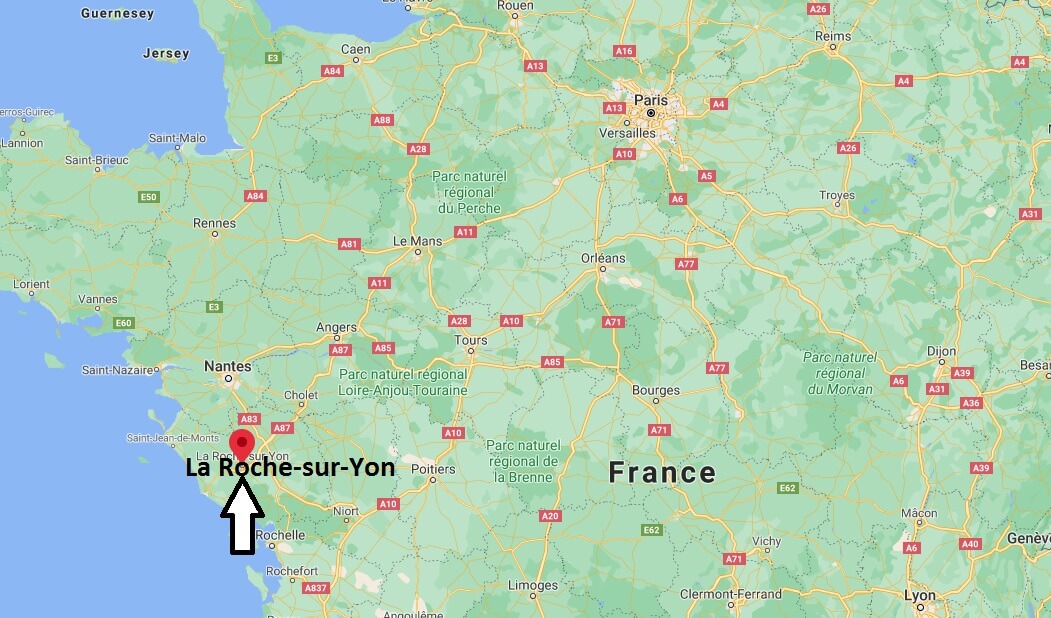 Où se situe La Roche-sur-Yon (Code postal 85000)