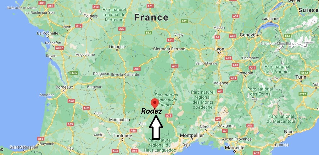 Où se situe Rodez (Code postal 12200)