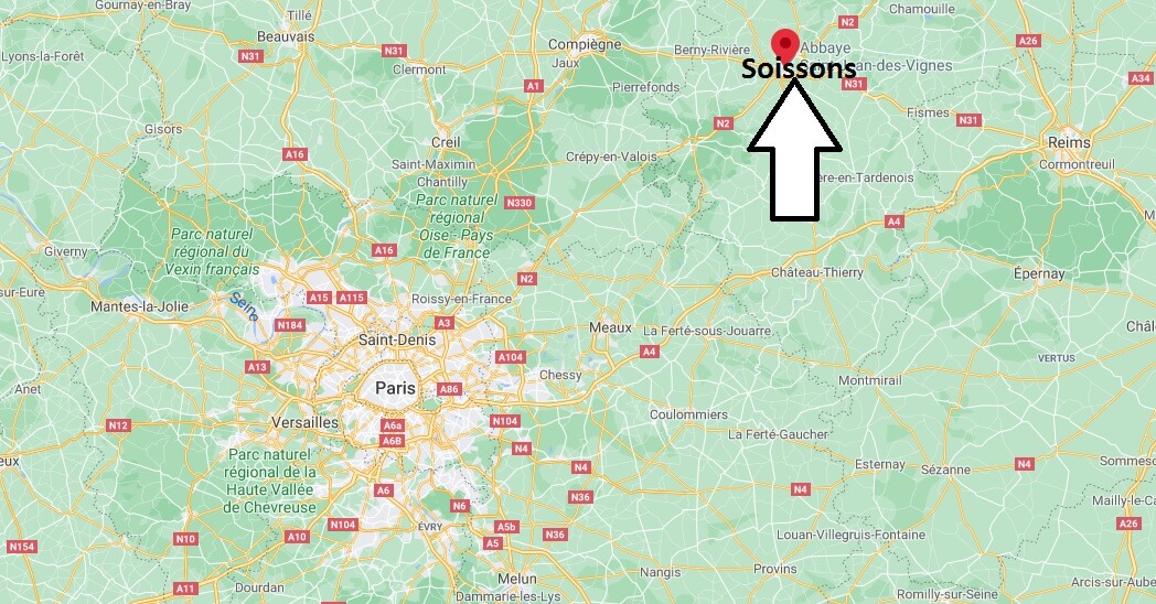 Où se situe Soissons (Code postal 02722)
