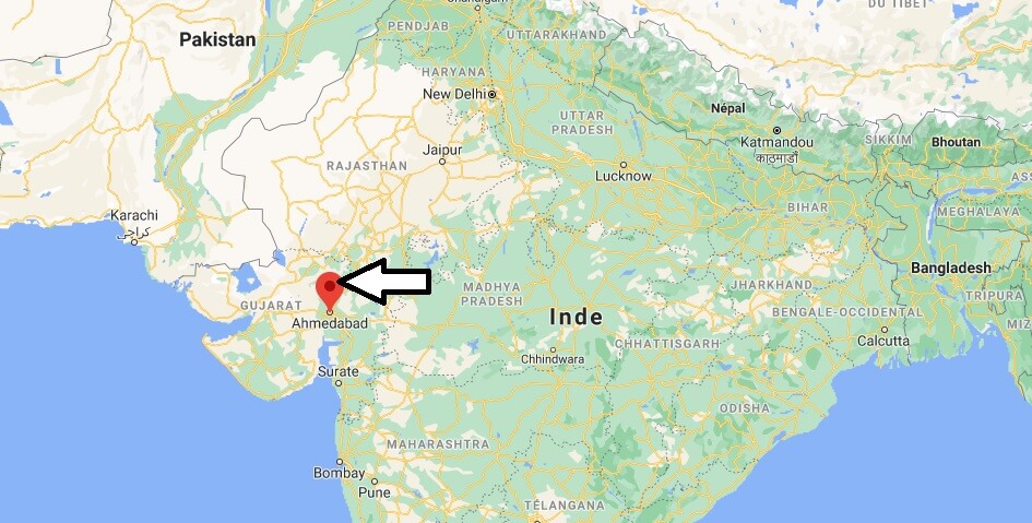 Où se trouve Ahmedabad sur la carte du monde