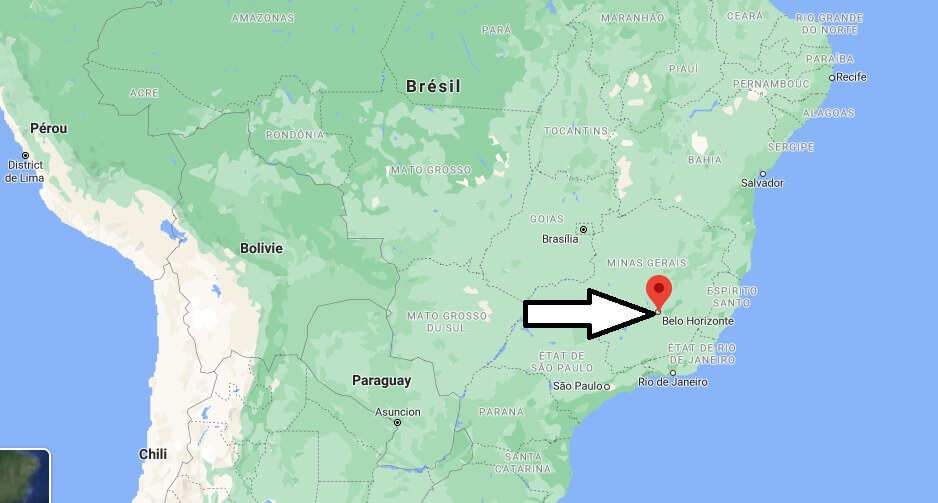 Où se trouve Belo Horizonte sur la carte du monde