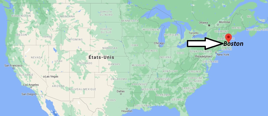 Où se trouve Boston sur la carte du monde
