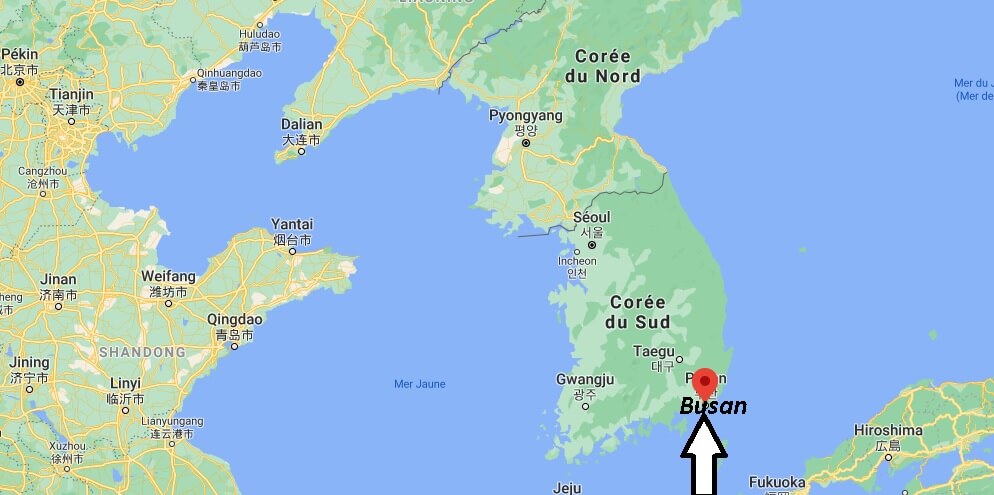 Où se trouve Busan sur la carte du monde