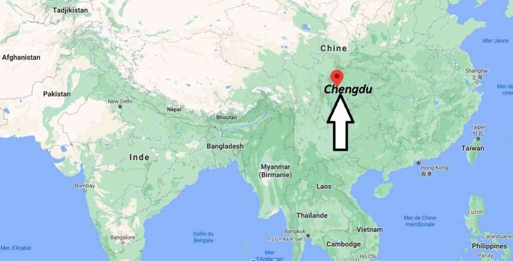 Où se trouve Chengdu sur la carte du monde