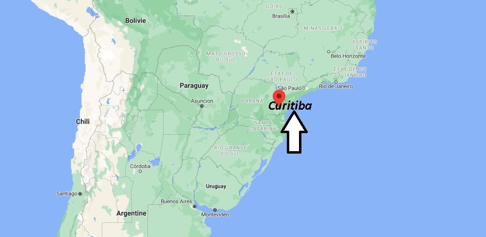 Où se trouve Curitiba sur la carte du monde