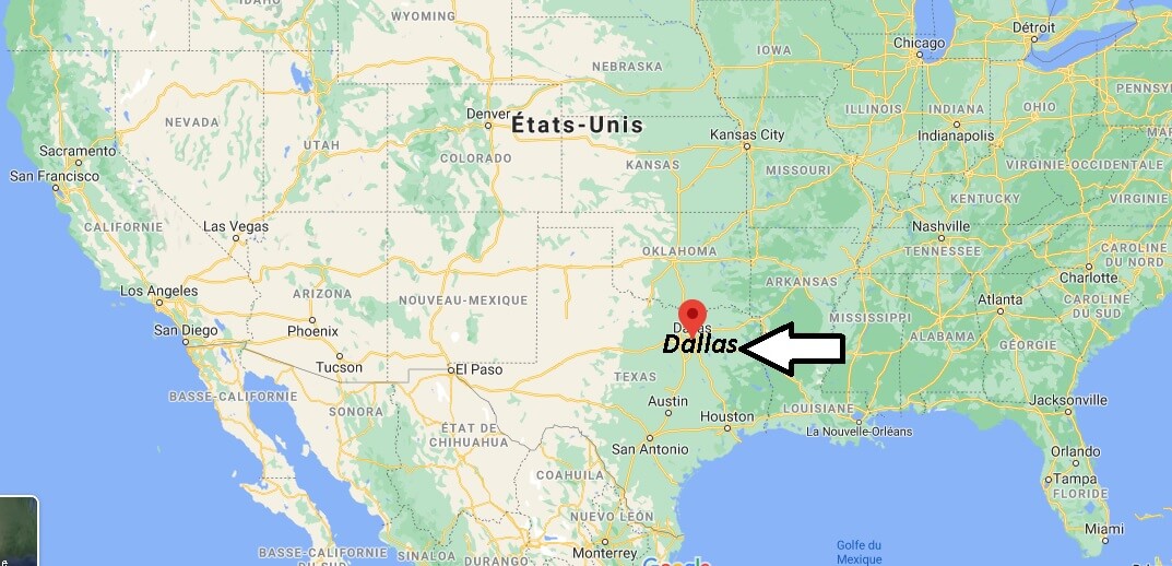 Où se trouve Dallas sur la carte du monde