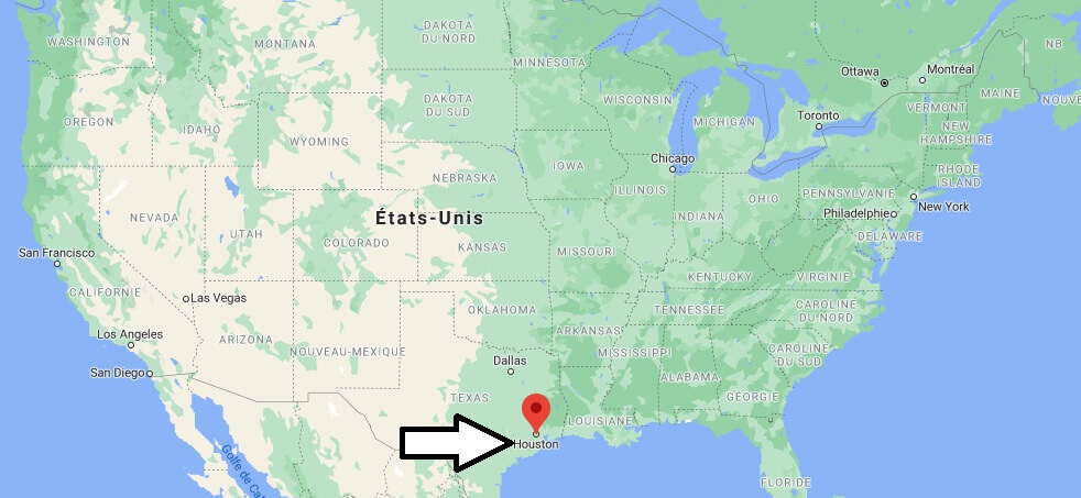 Où se trouve Houston sur la carte du monde