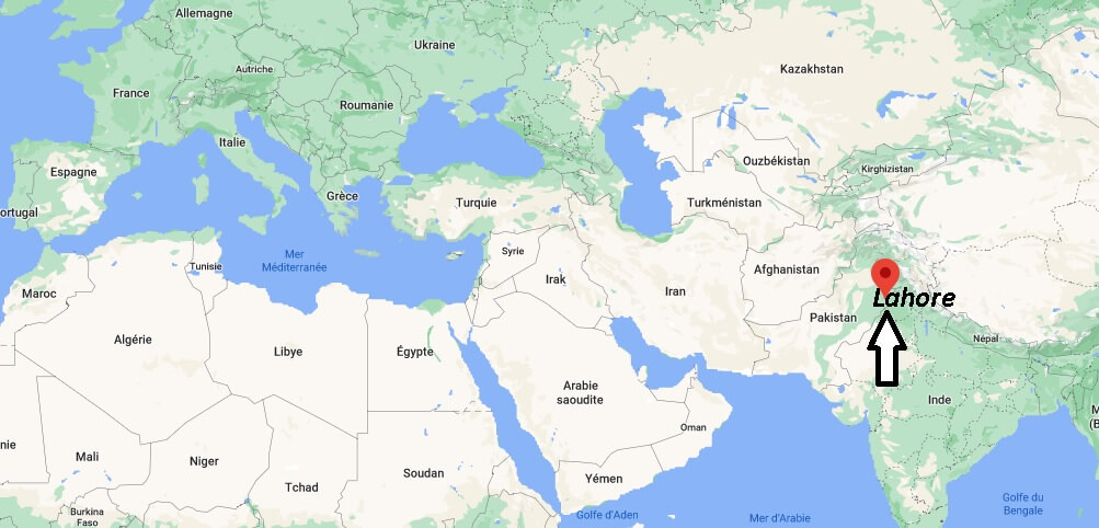 Où se trouve Lahore sur la carte du monde