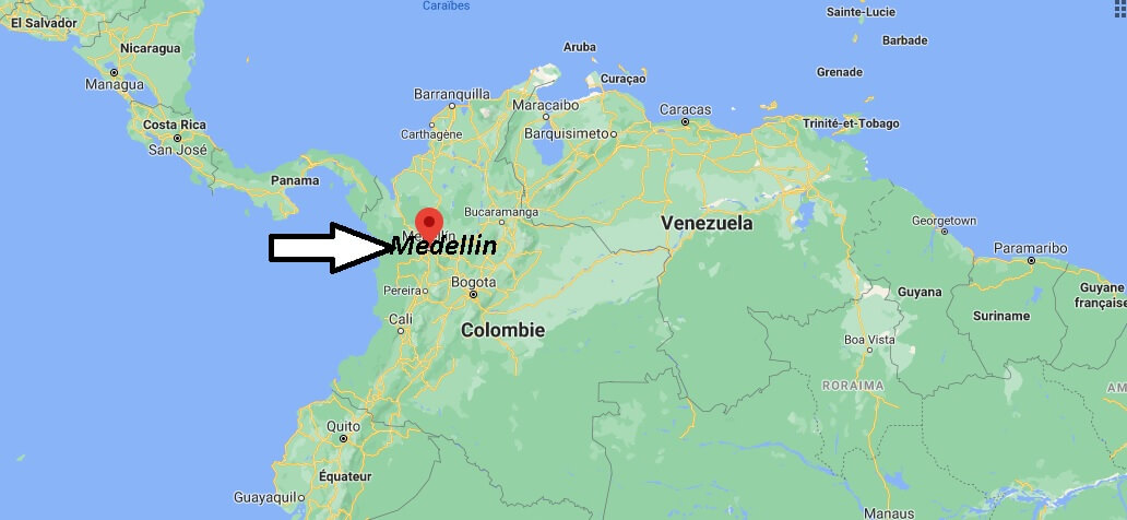Où se trouve Medellin sur la carte du monde