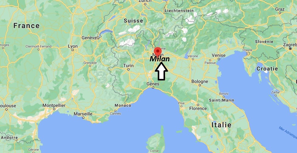 Où se trouve Milan sur la carte du monde
