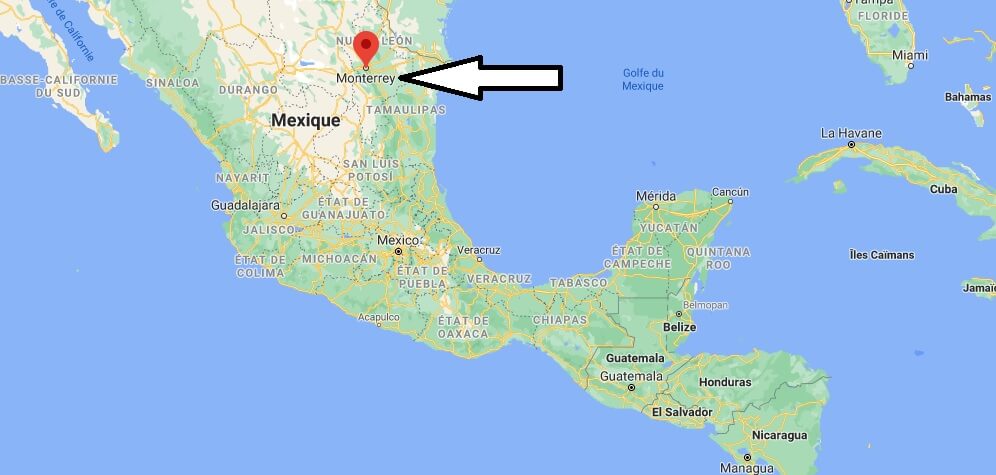 Où se trouve Monterrey sur la carte du monde
