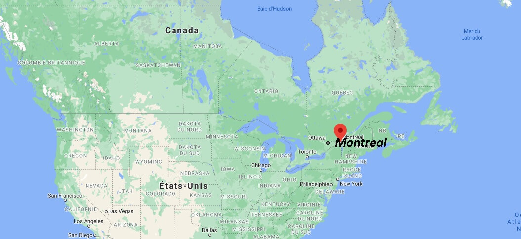 Où se trouve Montreal sur la carte du monde