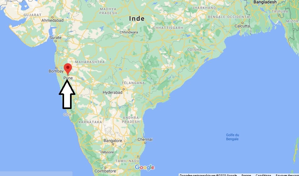 Où se trouve Pune sur la carte du monde