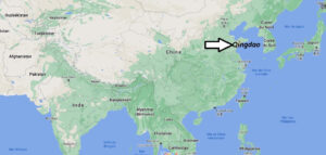 Où se trouve Qingdao sur la carte du monde