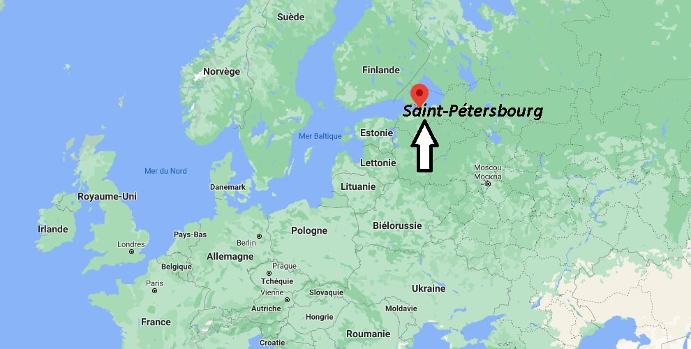 Où se trouve Saint-Pétersbourg sur la carte du monde
