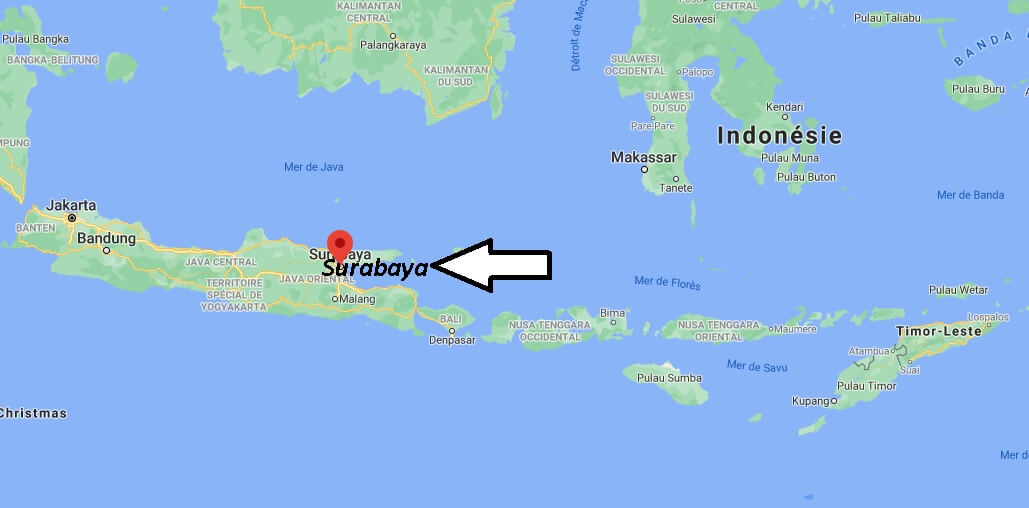Où se trouve Surabaya