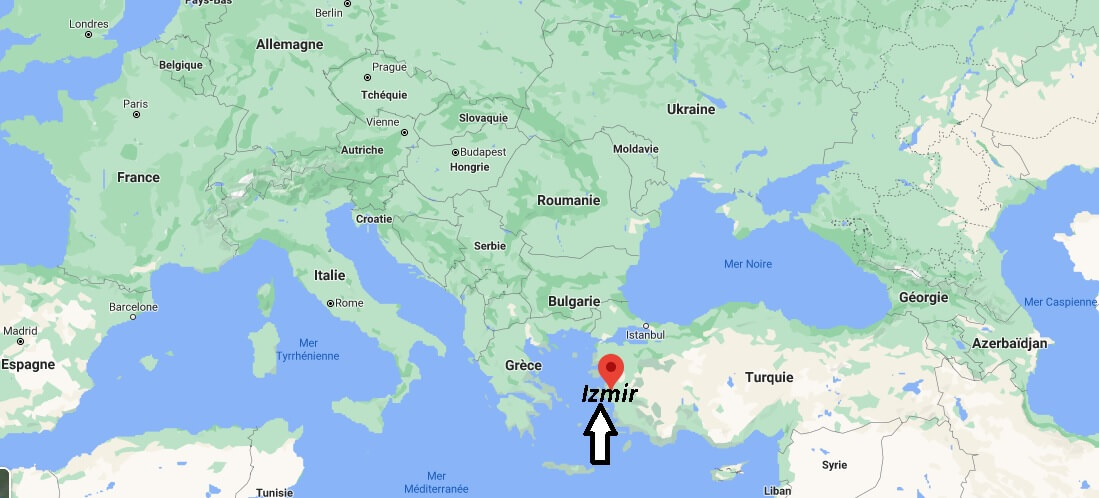 Où se trouve Izmir sur la carte du monde