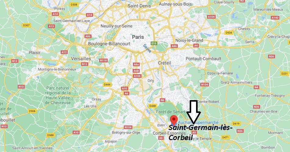 Où se trouve Saint-Germain-lès-Corbeil sur la carte du monde